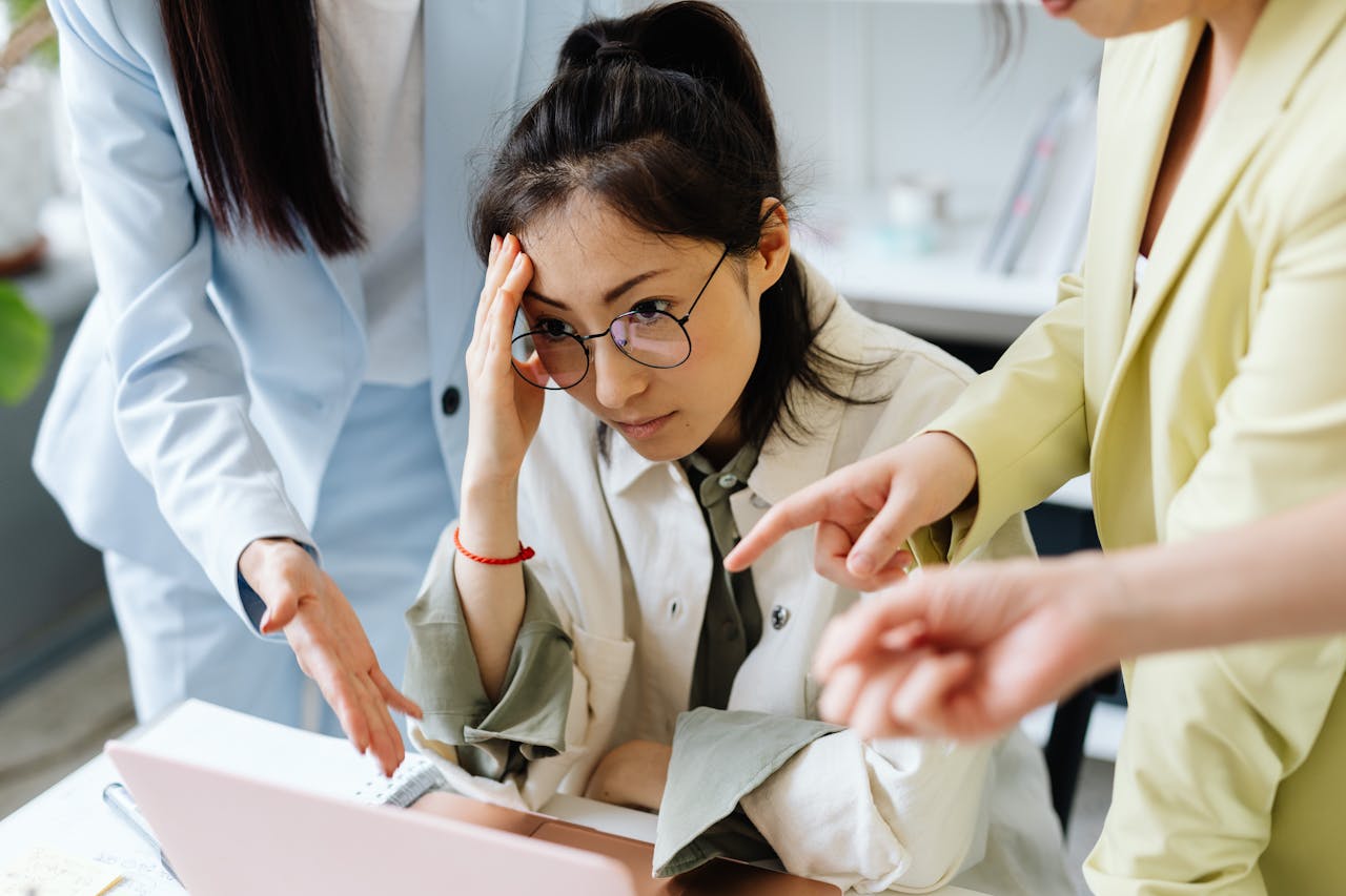 A stressed employee