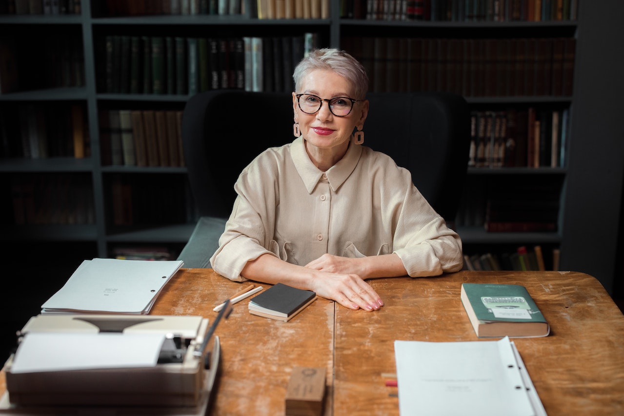 Woman at a desk